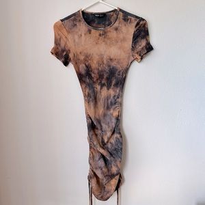 T shirt dress fitted tie dye